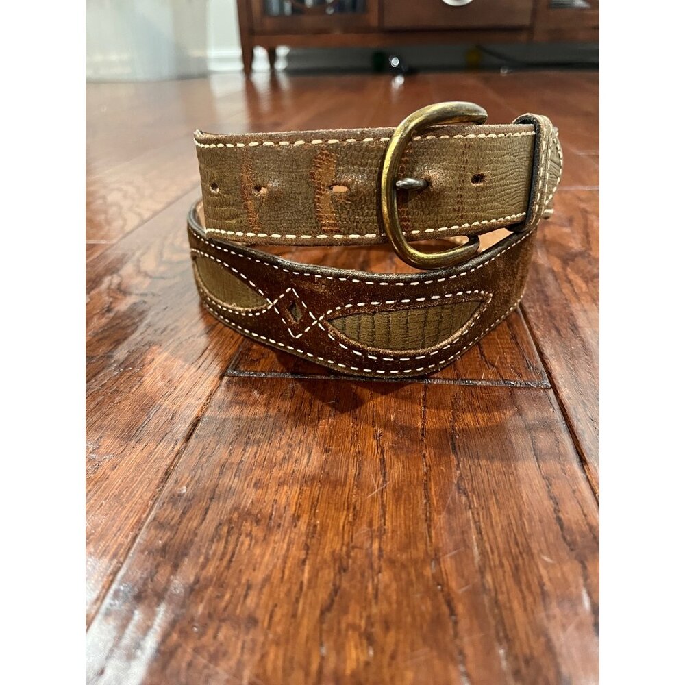 Split Cowhide /Bonded Lined Belt- Made in USA Sz 42